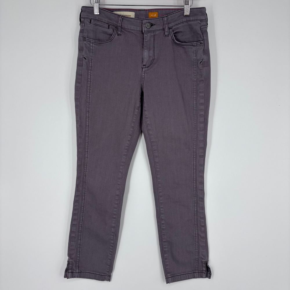 Anthropologie Pilcro Stet Slim Pants Womens 28 Faded Purple Cropped Ankle Slit